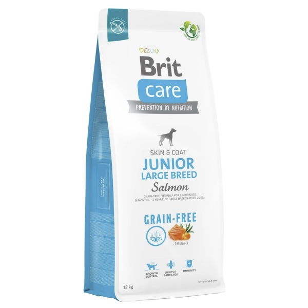 Brit Care Grain-free Junior Large Breed Salmon recenze a test